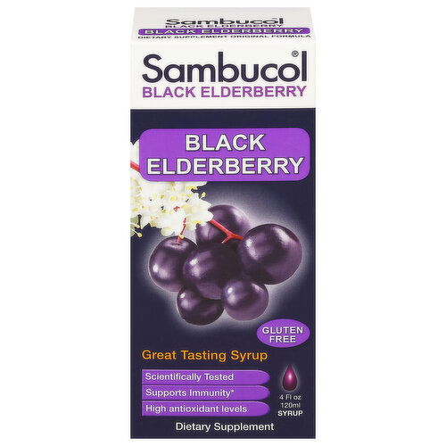 Sambucol Great Tasting Syrup, Black Elderberry