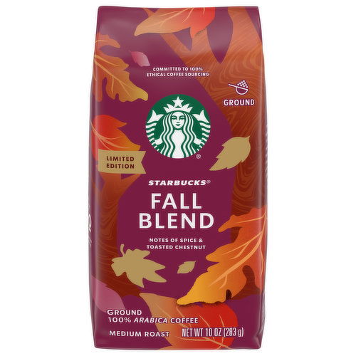 Starbucks Coffee, Ground, Medium Roast, Fall Blend