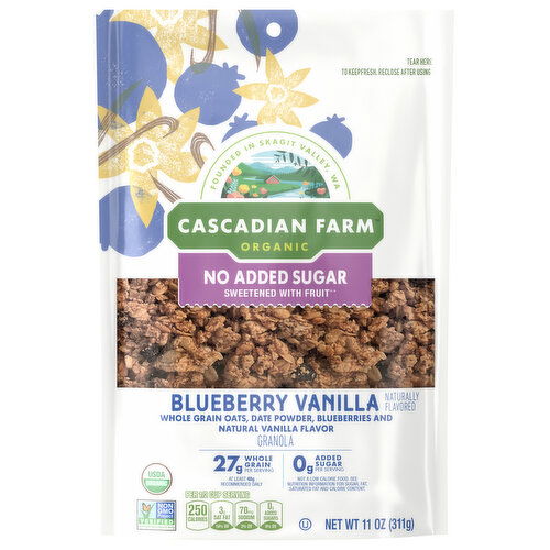 Cascadian Farm Organic No Added Sugar Blueberry Vanilla Granola
