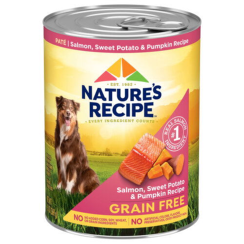 Nature's Recipe Grain Free Adult Salmon, Sweet Potato & Pumpkin Recipe Dog Food