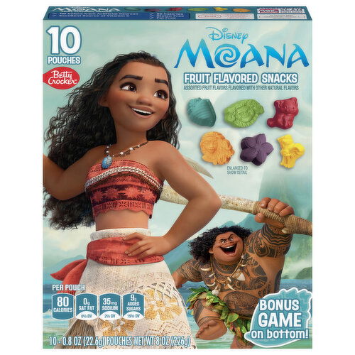 Betty Crocker Disney Moana Assorted Fruit Flavored Snacks