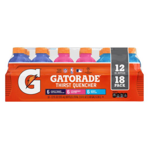 Gatorade Thirst Quencher, Assorted, 18 Pack