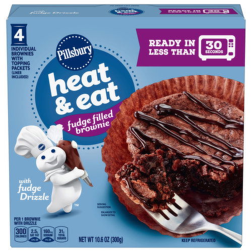 Pillsbury Heat & Eat Brownie, with Fudge Drizzle