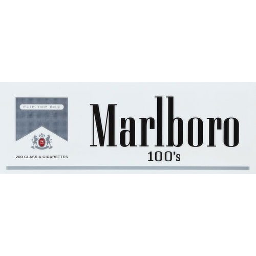 Marlboro Cigarettes, Sliver Pack, 100's, Flip-Top Box