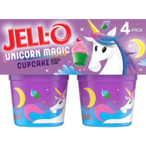 Jell-O Unicorn Magic Cupcake Ready-to-Eat Pudding Cups Snack