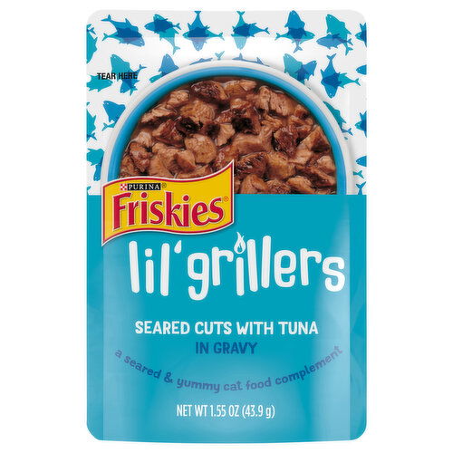 Friskies Lil' Grillers Seared Cuts with Tuna Cat Food Complement