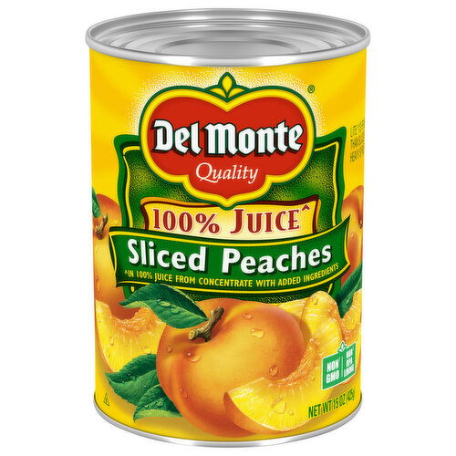 Del Monte 100% Juice Sliced Peaches