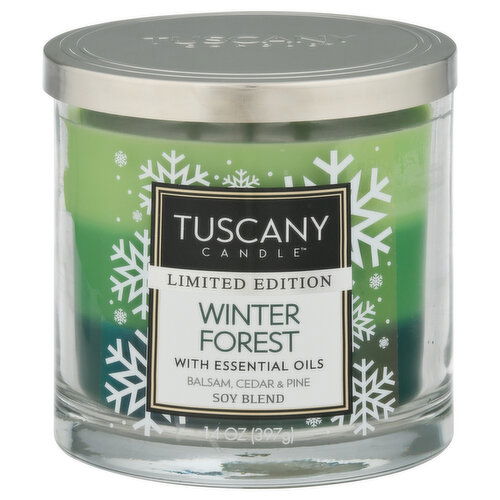 Tuscany Candle Candle, with Essential Oils, Soy Blend, Winter Forest