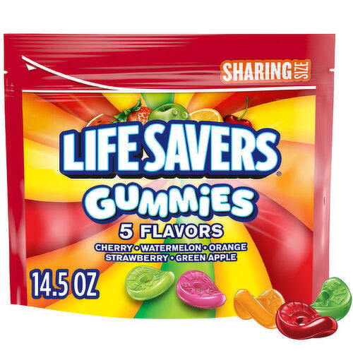 Life Savers Not Applicable LIFE SAVERS Gummy Candy, 5 Flavors, Sharing Size, 14.5 oz Bag