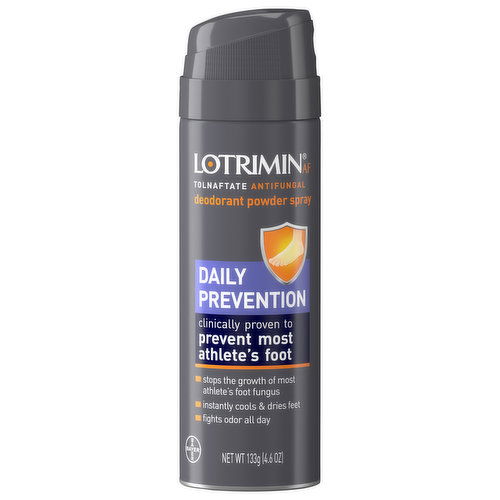 Lotrimin AF Deodorant Powder Spray, Daily Prevention