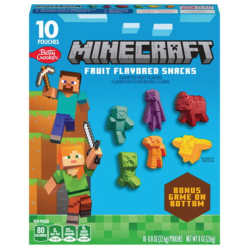 Betty Crocker Minecraft Assorted Fruit Flavors Fruit Flavored Snacks
