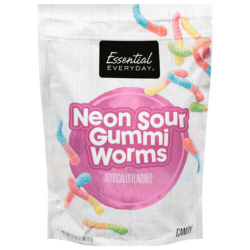 Essential Everyday Candy, Neon Sour, Gummi Worms