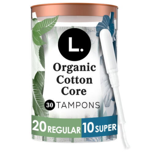 L. Organic Cotton Cotton Tampons Regular/Super Absorbency