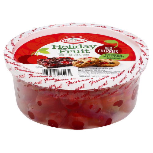 Paradise Holiday Fruit Candied Fruit, Red Cherries