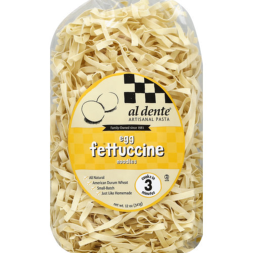 Al Dente Fettuccine Noodles, Egg