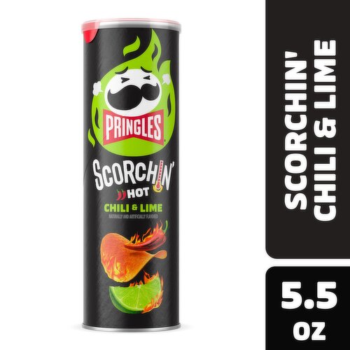 Pringles Scorchin' Potato Crisps Chips, Chili and Lime