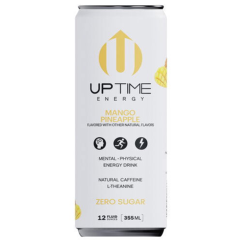 Uptime Zero Sugar Mango Pineapple Energy Drink