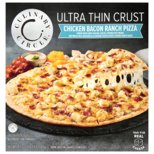 Culinary Circle Ultra Thin Crust Chicken Bacon Ranch Pizza