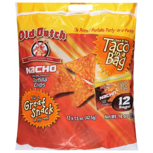 Old Dutch Foods Tortilla Chips, Nacho