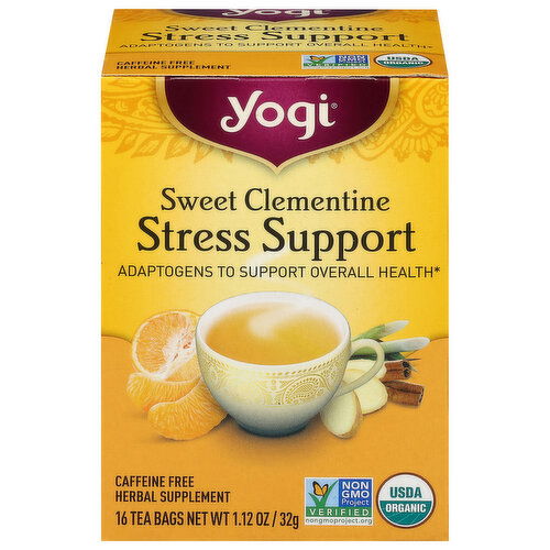 Yogi Stress Support, Tea Bags, Sweet Clementine