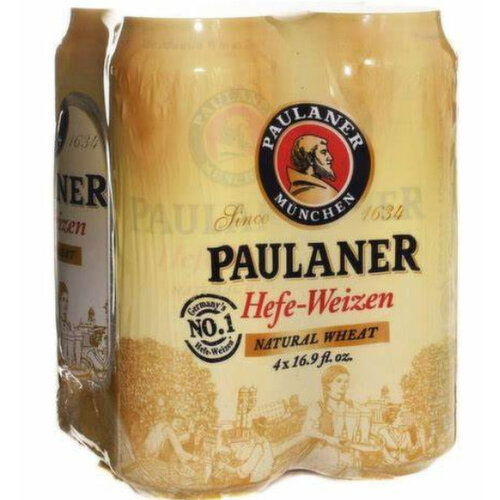 Paulaner Hefeweizen 4 Pack Can