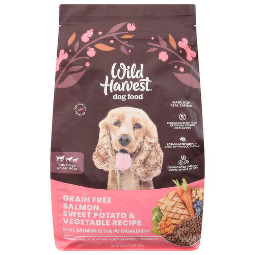 Wild Harvest Dog Food, Grain Free, Salmon, Sweet Potato & Vegetable Recipe, All Ages