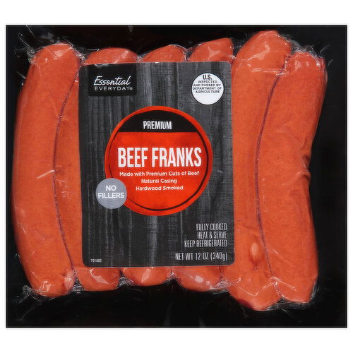 Essential Everyday Beef Franks, Premium