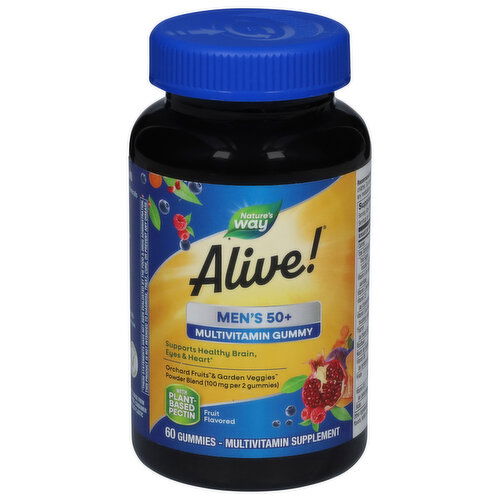 Nature's Way Alive! Multivitamin, Men's 50+, Gummies, Fruit Flavored