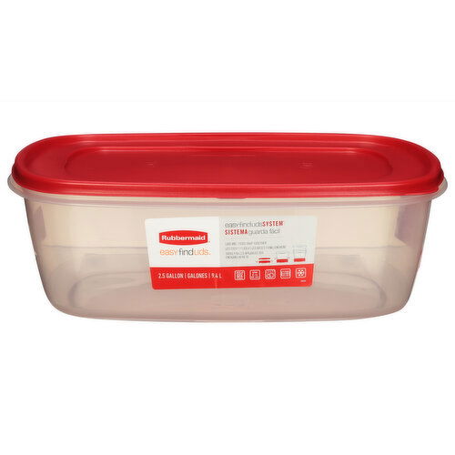 Rubbermaid EasyFindLids Container & Lid, 2.5 Gallon