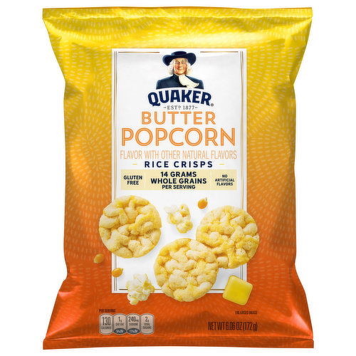 Quaker Rice Crisps, Butter Popcorn