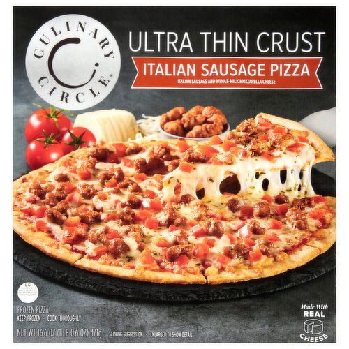 Culinary Circle Ultra Thin Crust Italian Sausage Pizza