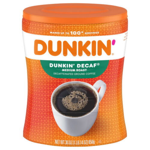 Dunkin' Dunkin' Decaf Decaffeinated Ground Medium Roast Coffee