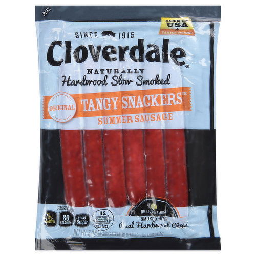 Cloverdale Tangy Snackers Summer Sausage, Original