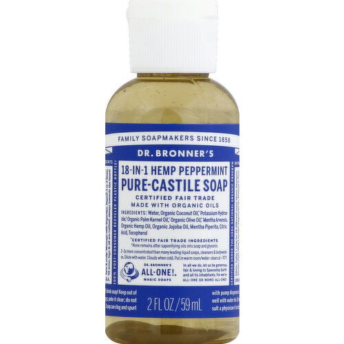 Dr. Bronner's Soap, Pure-Castile, 18-in-1 Hemp, Peppermint