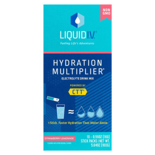 Liquid I.V. Hydration Multiplier Electrolyte Drink Mix, Strawberry Lemonade