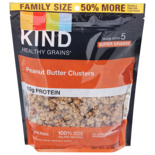 Kind Healthy Grains Granola, Peanut Butter Clusters