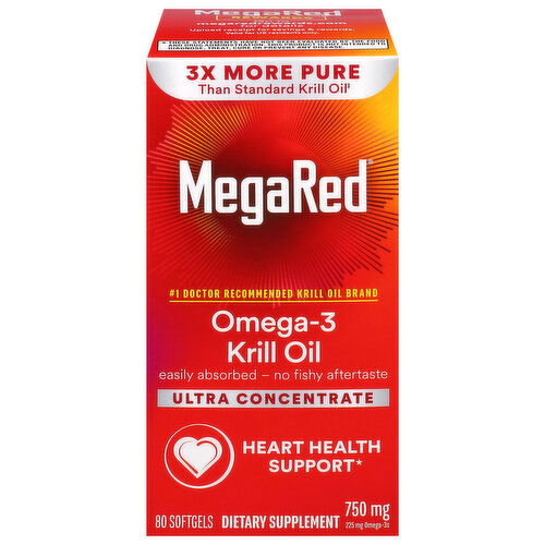 MegaRed Softgels 750 mg Omega-3 Krill Oil