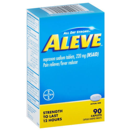 Aleve All Day Strong Pain Reliever/Fever Reducer, 220 mg, Caplets