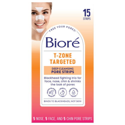 Biore Pore Strips, Deep Cleansing, T-Zone Targeted