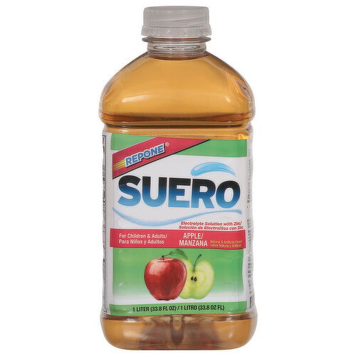 Repone Seuro Electrolyte Solution, with Zinc, Apple