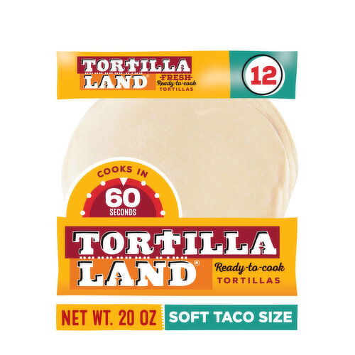 Tortilla Land Flour Tortillas, Soft Taco Size