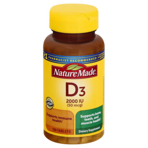 Nature Made Vitamin D3, 50 mcg, Tablets