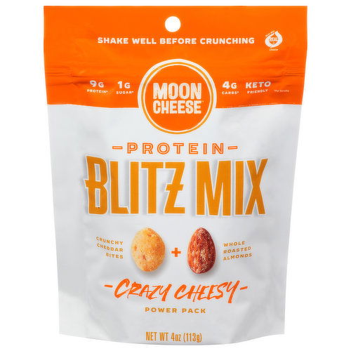 Moon Cheese Blitz Mix Snacks, Protein, Crazy Cheesy, Power Pack