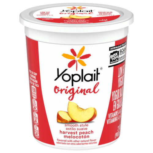 Yoplait Original Low Fat Smooth Style Harvest Peach Yogurt