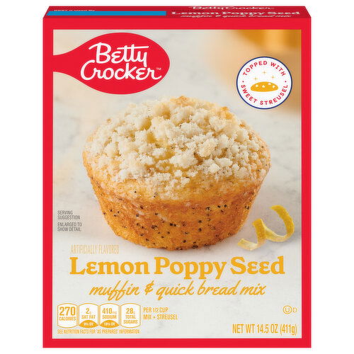 Betty Crocker Muffin & Quick Lemon Poppy Seed Bread Mix
