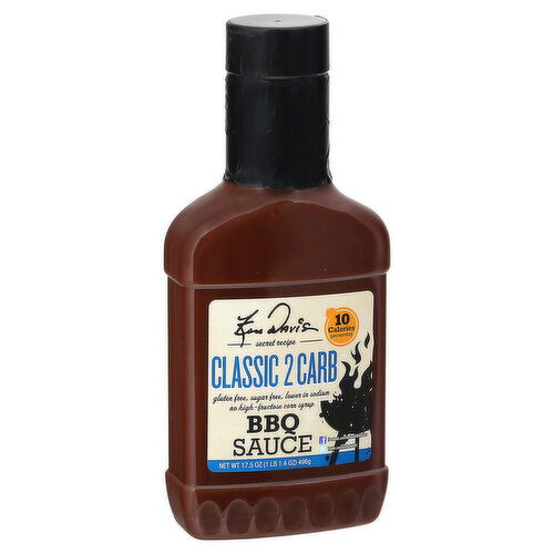 Ken Davis BBQ Sauce, Classic 2 Carb