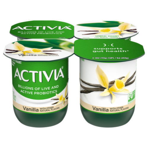 Activia Yogurt, Lowfat, 1.5% Milkfat, Vanilla