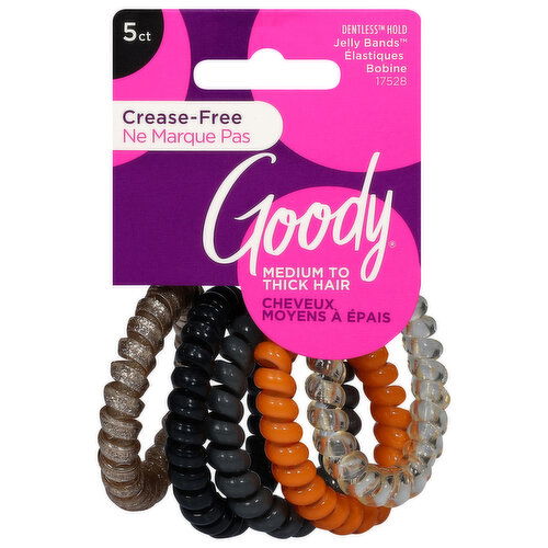 Goody Dentless Hold Jelly Bands, Crease-Free