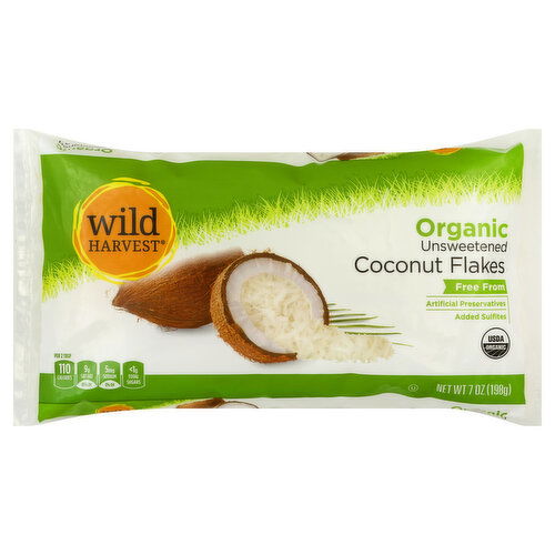 Wild Harvest Coconut Flakes, Organic, Unsweetened