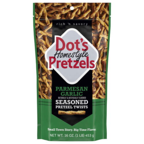 Dot's Homestyle Pretzels Pretzel Twists, Seasoned, Parmesan Garlic